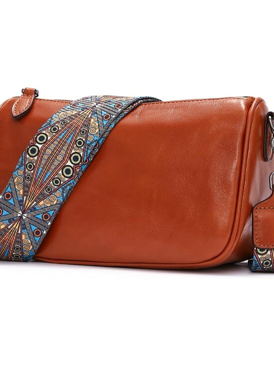 Other - Purses: Small Genuine Cross Body Handbags with Wide Shoulder Strap to Travel Bro